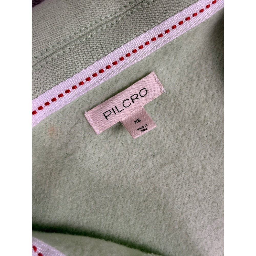 Pilcro Anthropologie Johnny Collar Pullover Sweatshirt‎ XS Light Green Womens - Picture 5 of 11